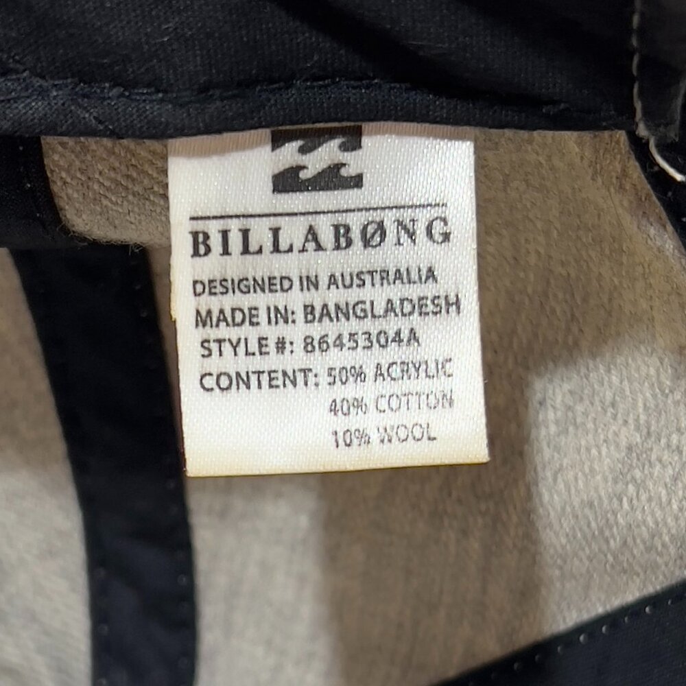 Billabong Snap Back Cap Hat Surf Brown Camo Camouflage Baseball Outdoor Boys - Picture 10 of 14